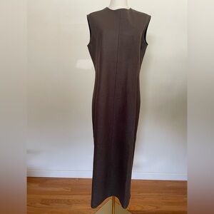 NWT Zara Dark Gray Wool Tank Maxi Dress Large